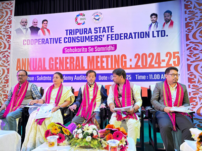 Cooperation Department Minister Shukla Charan Noatia inaugurated Annual General Meeting of TSCF Limited at Agartala on December 5.